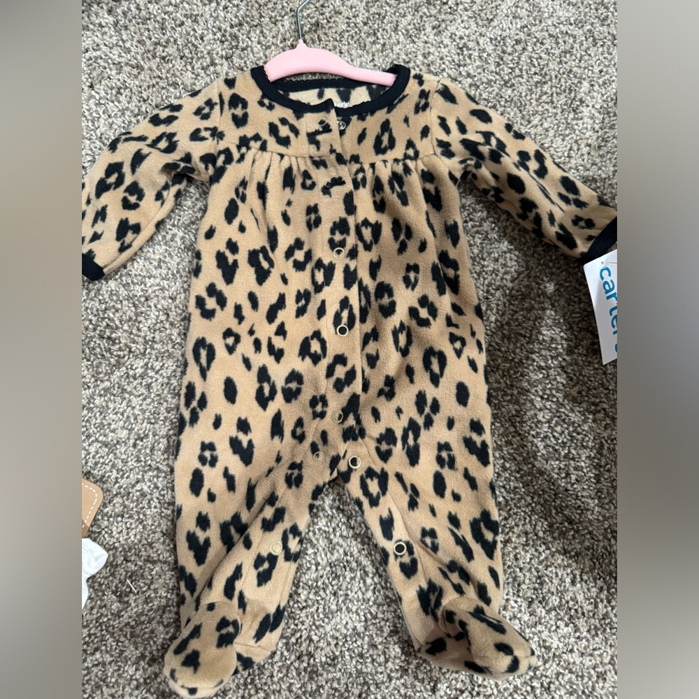 Carters fuzzy footsie pjs